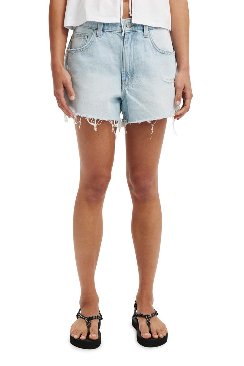 Women's Original Denim Short, Main, color, Sunlight Blue Rip