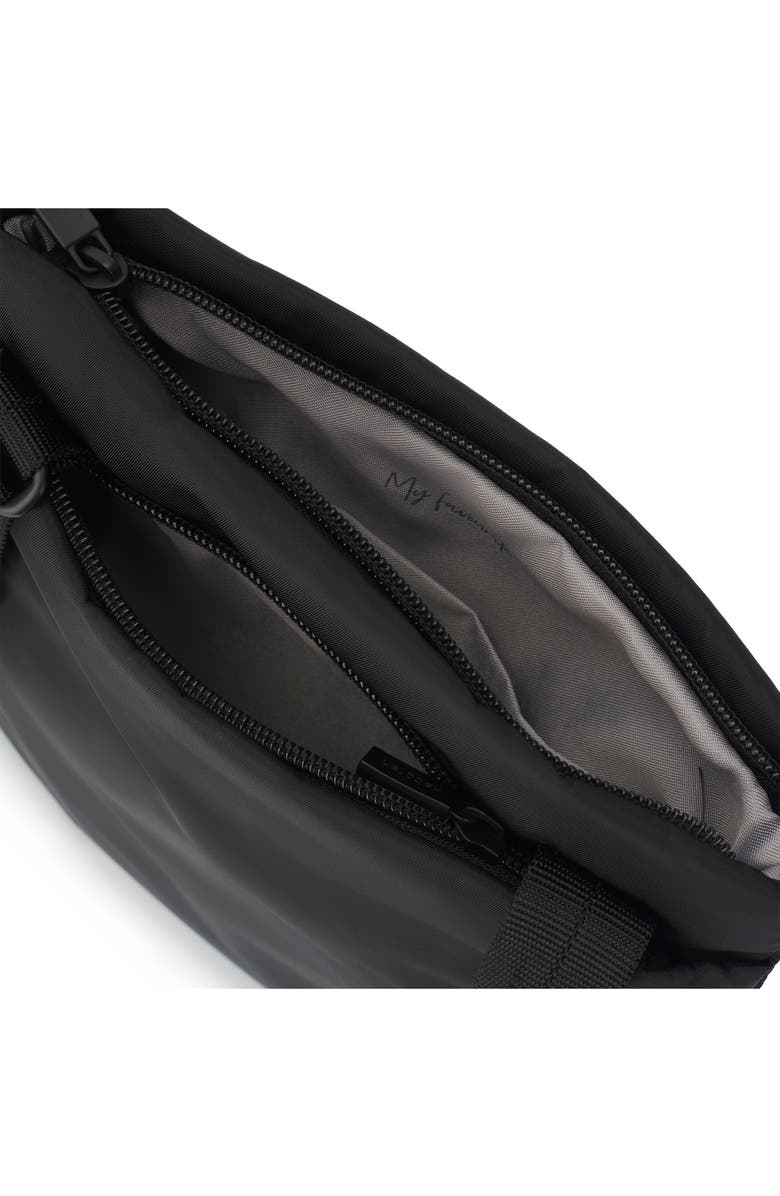 Hedgren Leonce RFID Water Repellent Nylon Crossbody Bag, Alternate, color, Black