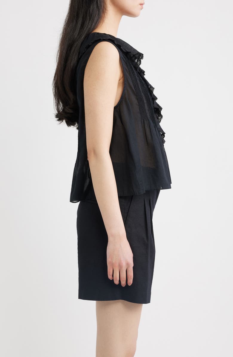 DÔEN Hilda Pintucked Sleeveless Organic Cotton Top, Alternate, color,