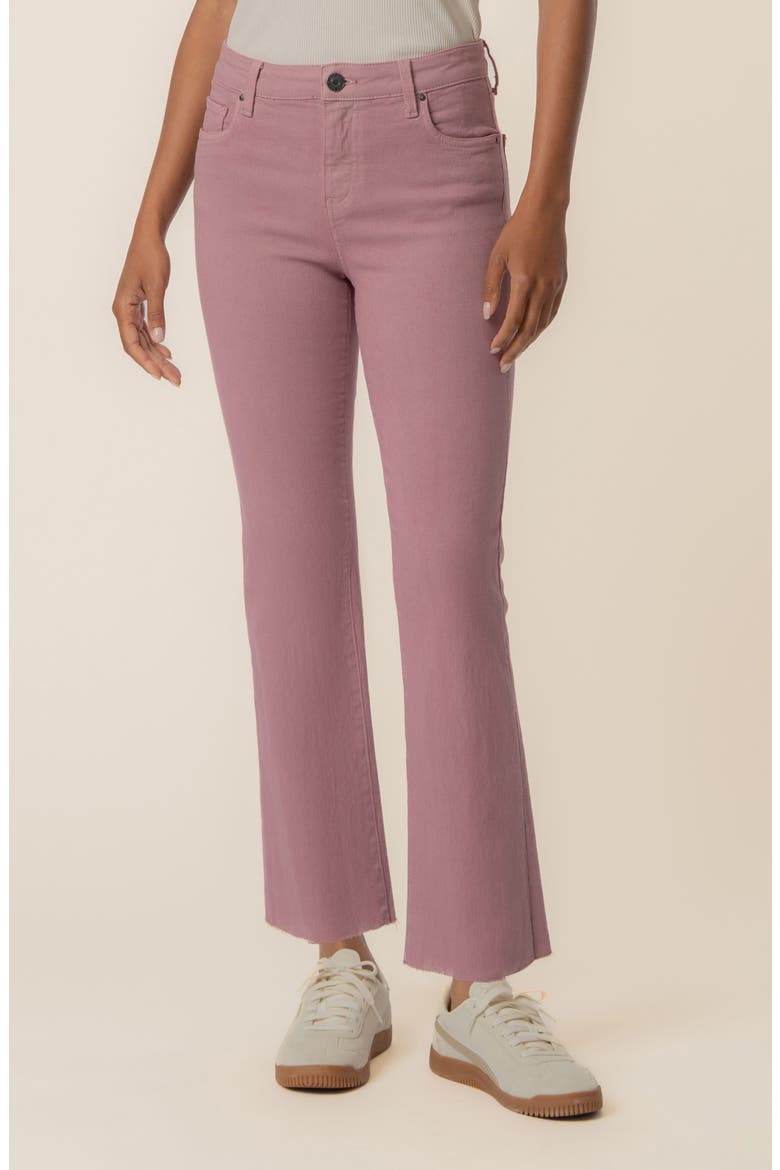 Kelsey Raw Hem Ankle Flare Jeans, Main, color, ROSE GARDEN