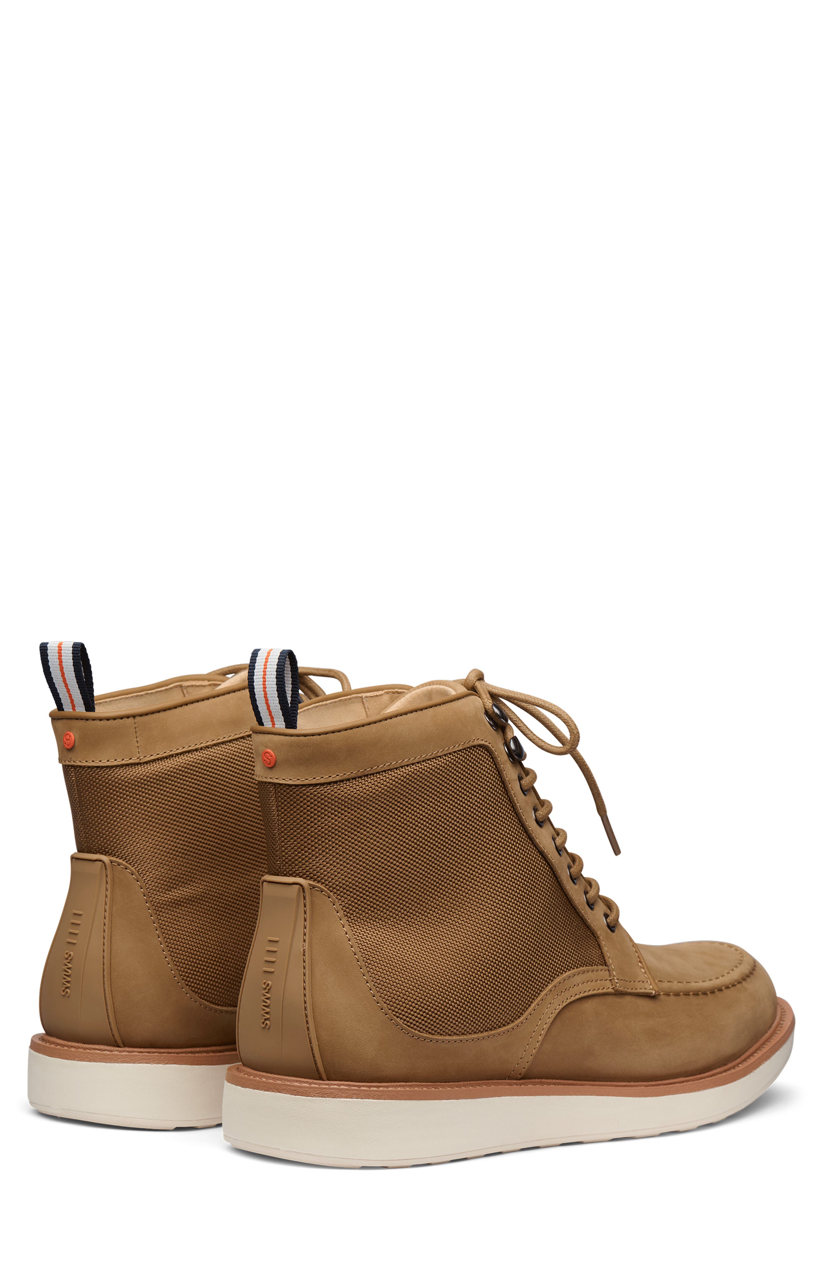 Moc Toe Leather Boot, Alternate, color, COGNAC