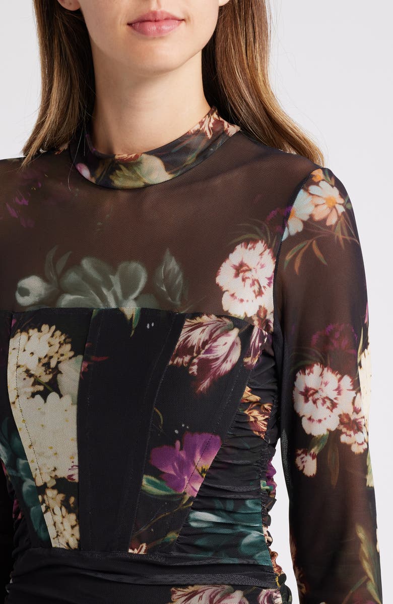 Black Halo Lexinton Long Sleeve Gown, Alternate, color, 