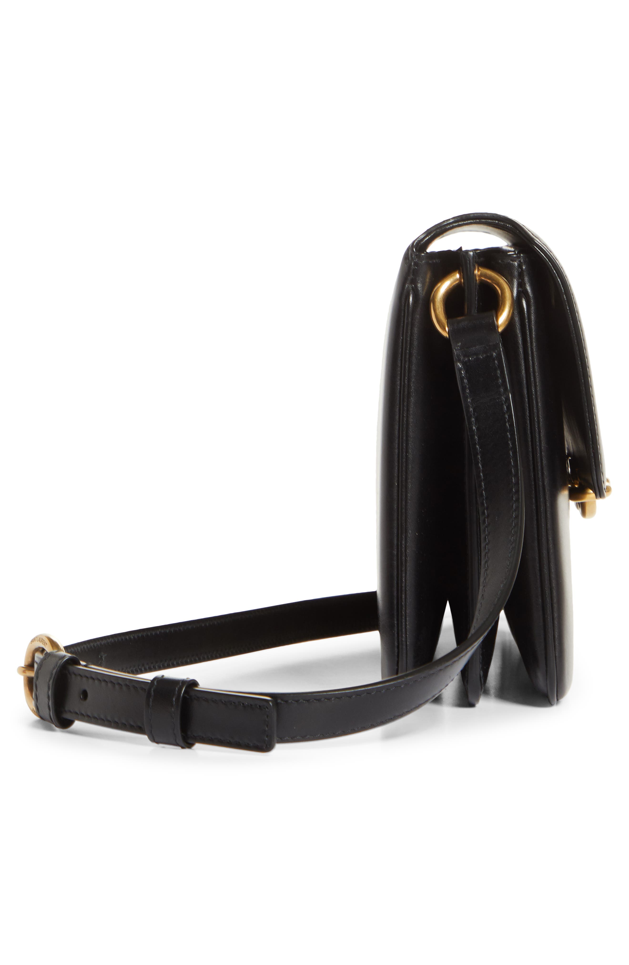 Saint Laurent Maillon Leather Shoulder Bag, Alternate, color, 