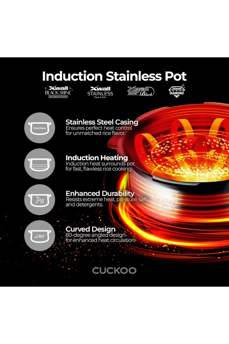 3-Cup (Uncooked) Induction Heating Pressure Rice Cooker with Nonstick Inner Pot, Alternate, color, Metallic Gold