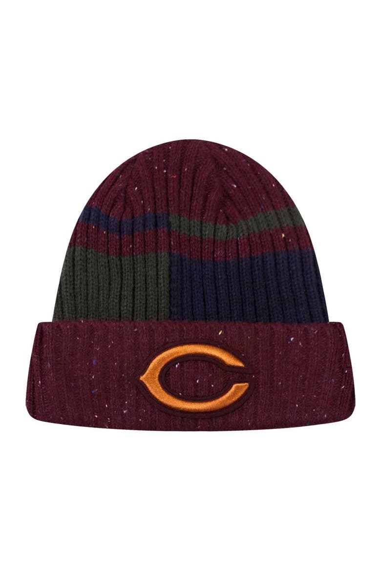 Men's Pro Standard Burgundy Chicago Bears Speckled Cuffed Knit Hat, Main, color, Burgundy