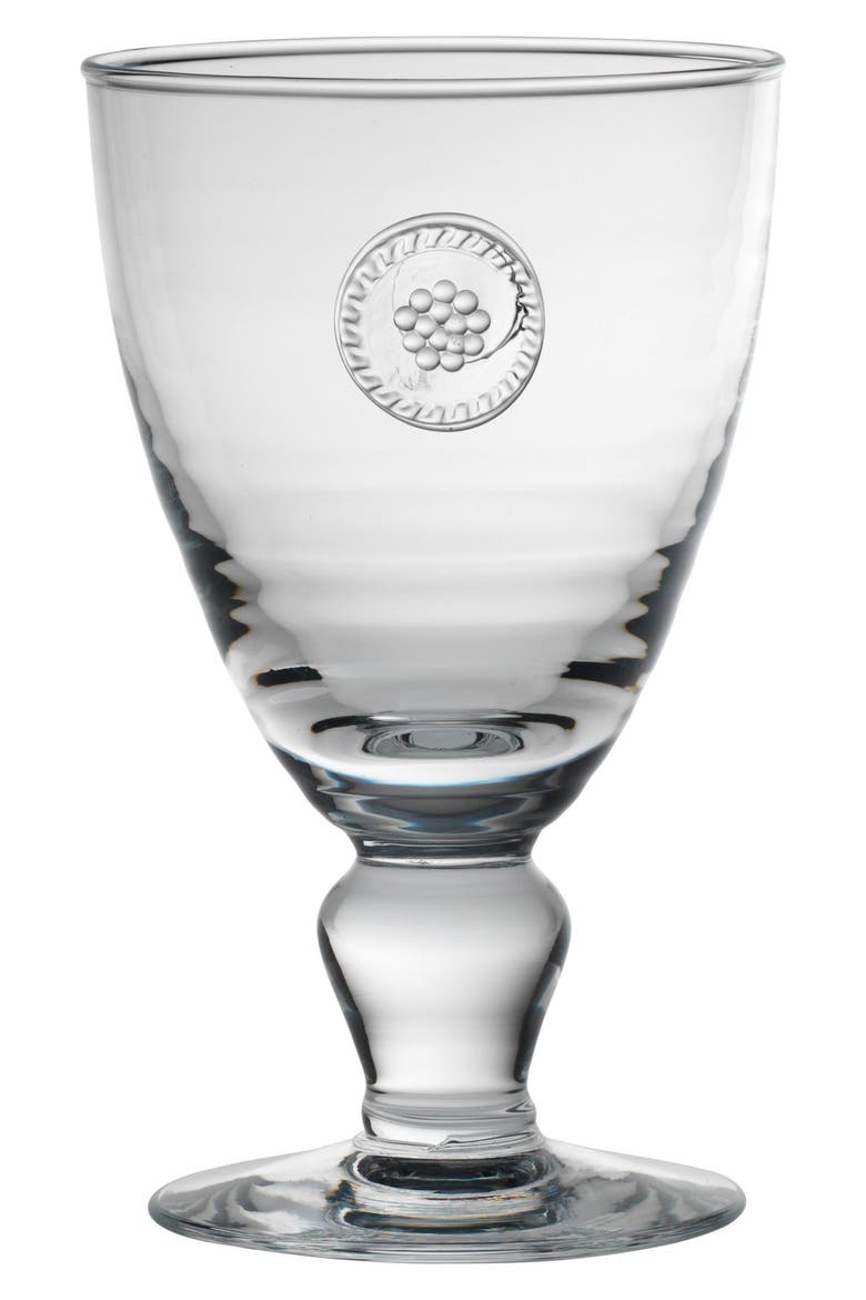 Berry & Thread Glass Goblet, Main, color, CLEAR
