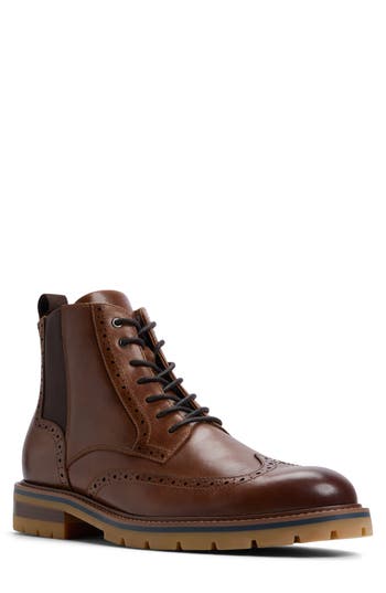 Aldo Toney Waterproof Wingtip Boot In Cognac
