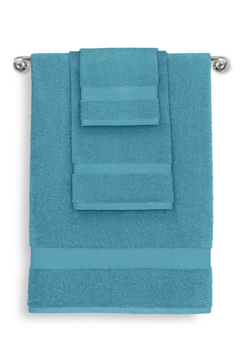 Ringspun 6-Piece Bath Towel Set, Alternate, color, ISLAND BLUE