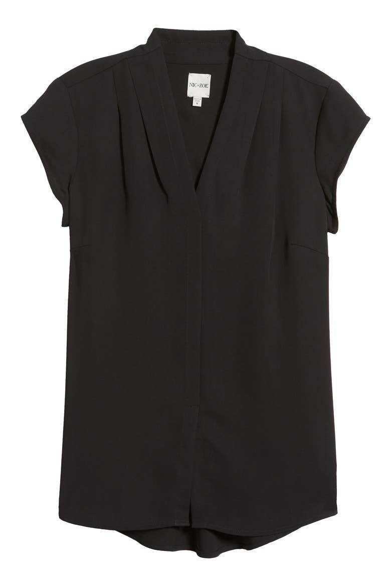 Day to Night Cap Sleeve Top, Alternate, color, BLACK ONYX