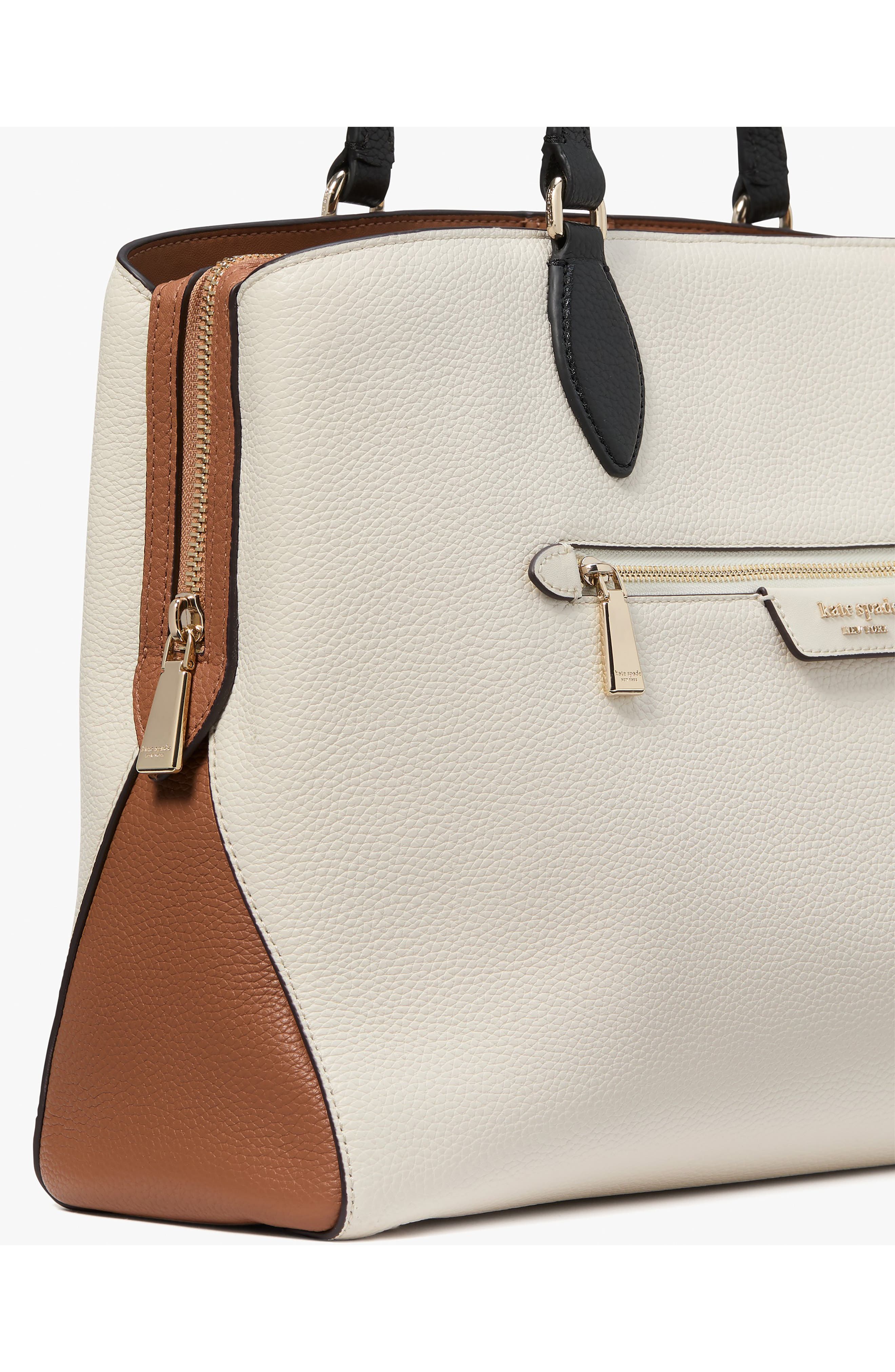 Kate Spade New York hudson colorblock pebble work tote, Alternate, color, 