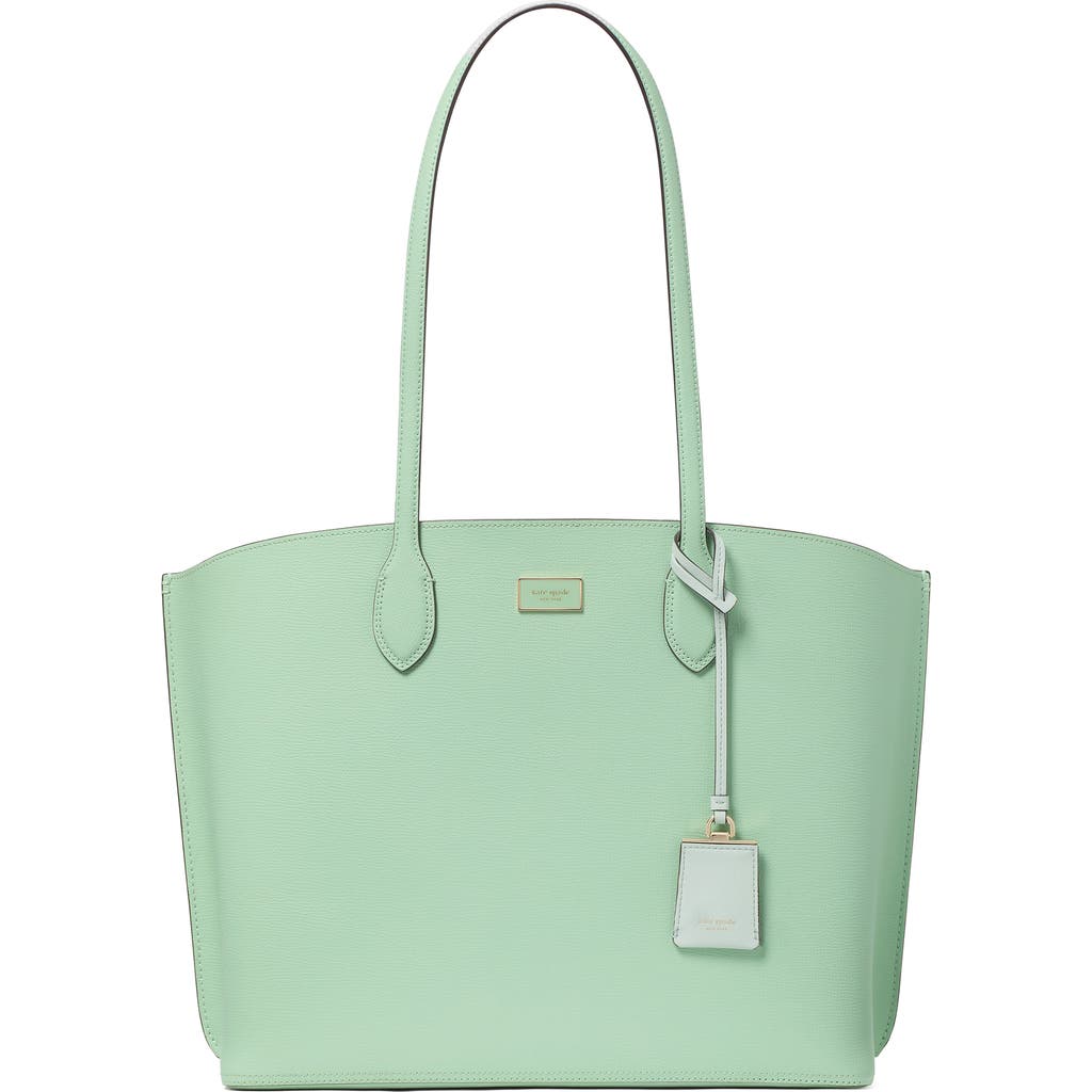 Kate Spade New York Suite Large Leather Tote In Pistachio Ice