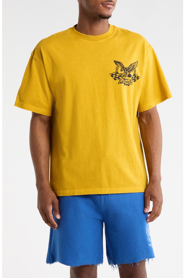 Motor Oil Graphic T-Shirt, Main, color, YELLOW