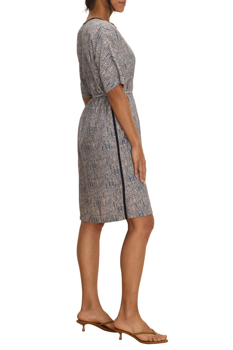 Sun Speckle Devon Trimmed Dress, Alternate, color, NEUTRAL MULTI