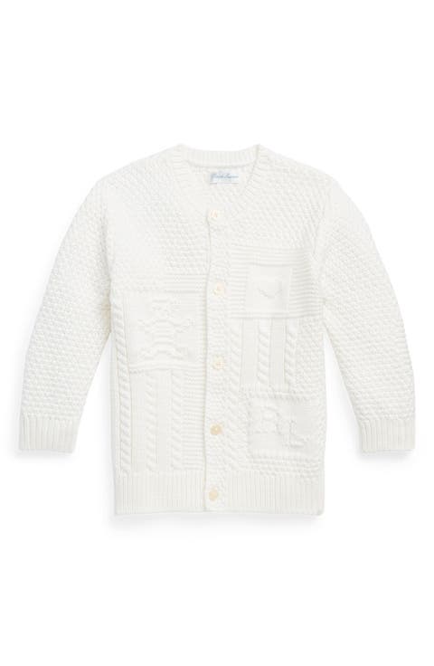 Mixed Stitch Cotton Cardigan (Baby)