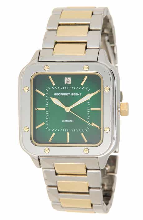 GEOFFREY BEENE Diamond Two-Tone Bracelet Watch, 41mm