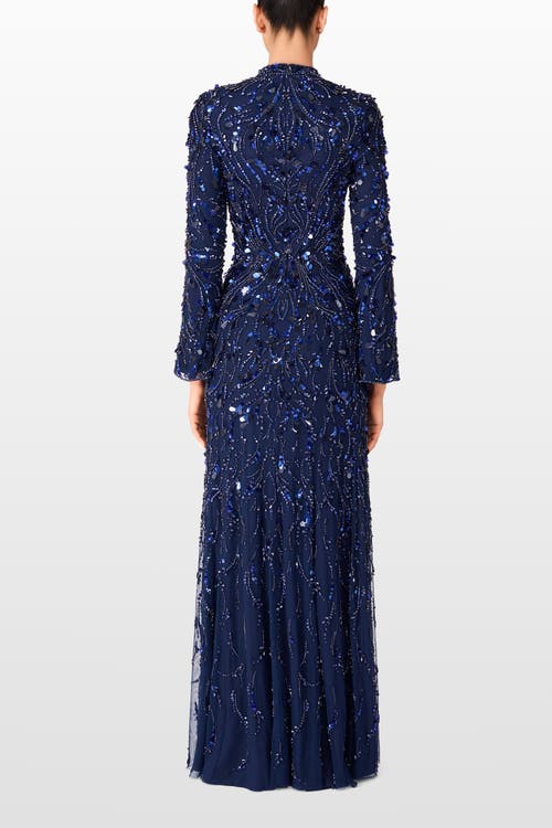 Jenny Packham Kaia Gown In Blue