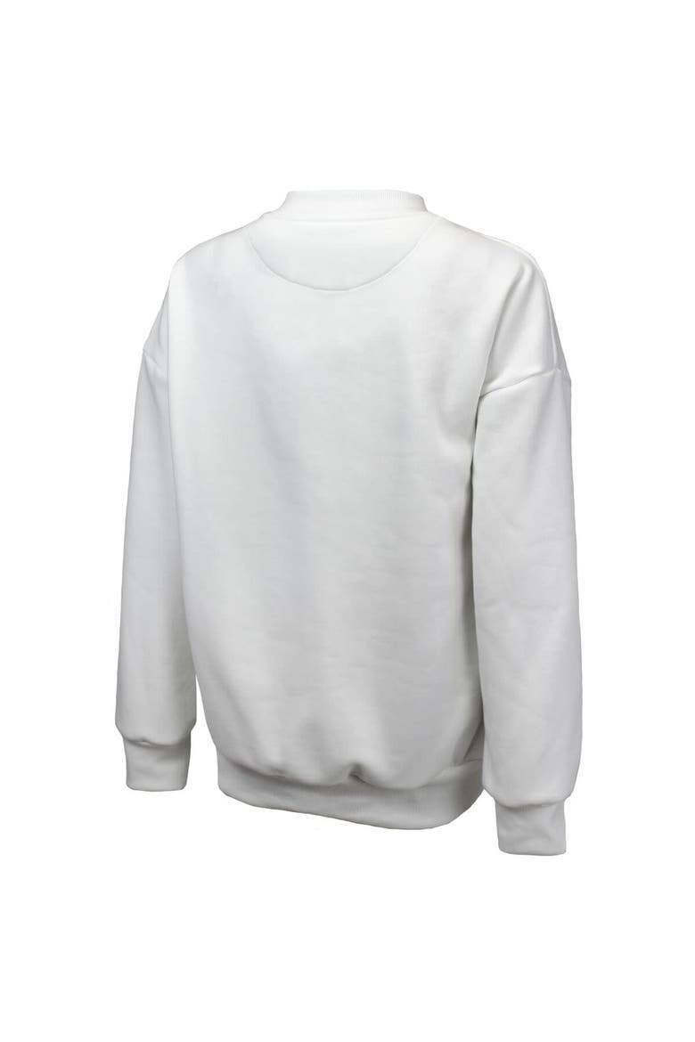 Women's Majestic Threads White Indiana Pacers Classic Tri-Blend Pullover Sweatshirt, Alternate, color, White
