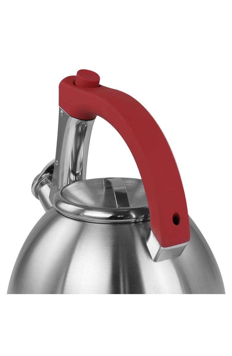 Mr. Coffee 1.8 quart Stainless Steel Whistling Tea Kettle, Alternate, color, Metallic Silver