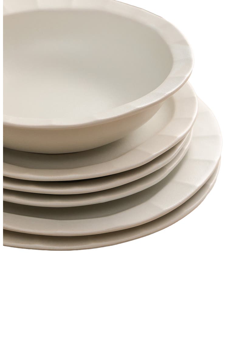 Oasis Stoneware 4-Piece Pasta Bowl Set, Alternate, color, White
