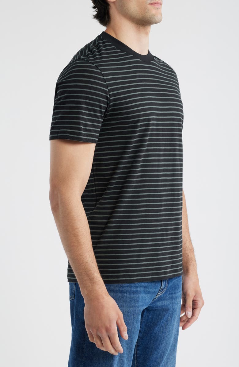 Mavi Jeans Stripe Crewneck T-Shirt, Alternate, color, Jet Black