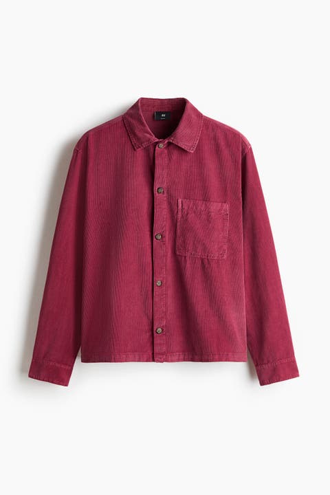 Relaxed Fit Boxy Corduroy Shirt