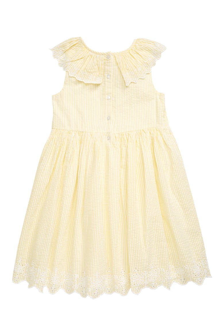 Seersucker Eyelet Dress, Alternate, color, YELLOW SUNSHINE- WHITE STRIPE