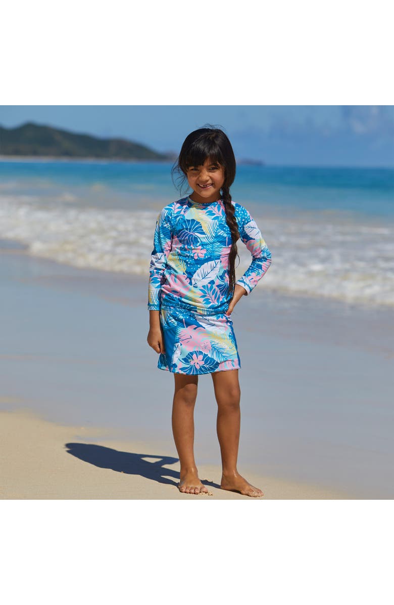 UV Skinz Zippy Long Sleeve Sun & Swim Shirt, Alternate, color, Mykonos Tropical