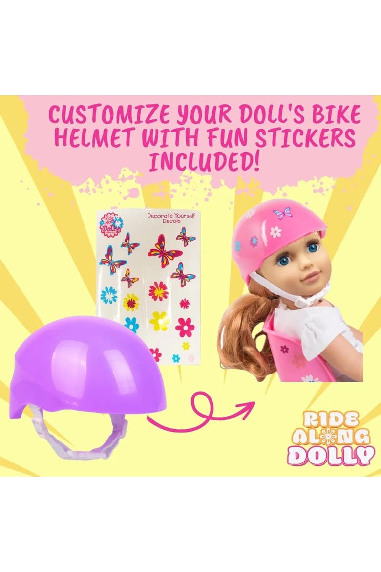 Bike Helmet Compatible with 18" Dolls, Alternate, color, Pink