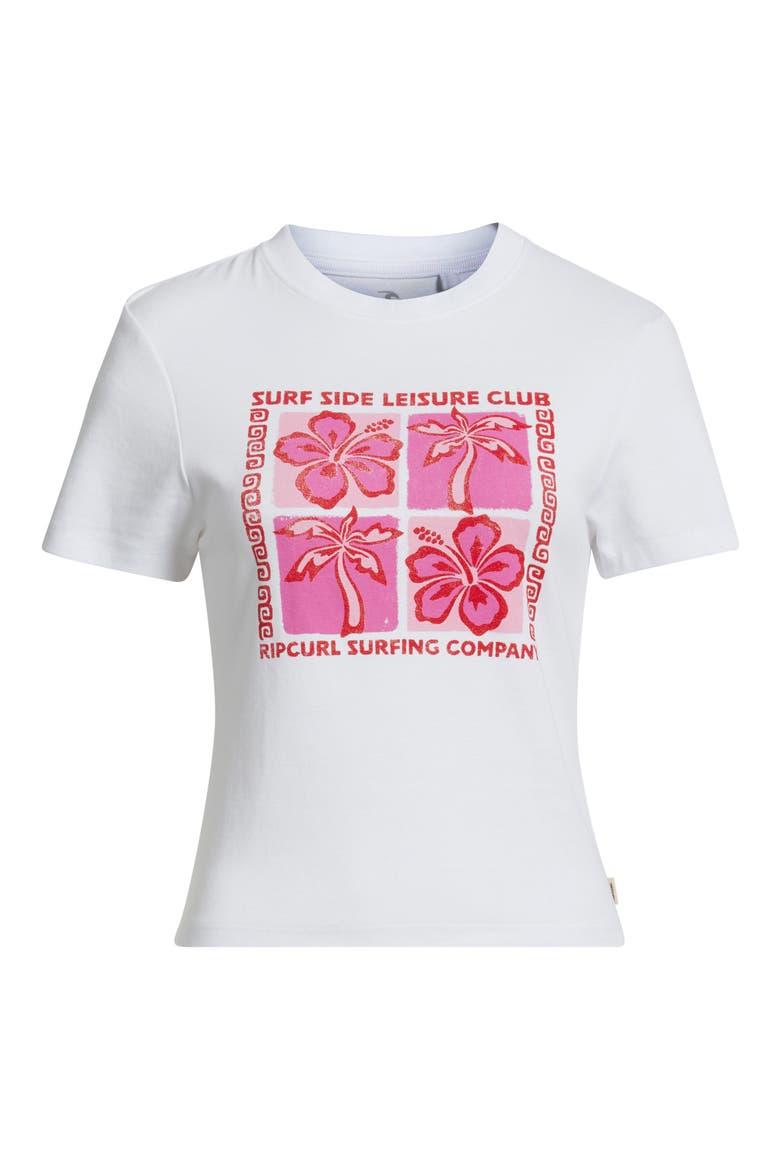 Surf Side Fitted T-Shirt, Alternate, color, OPTICAL WHITE