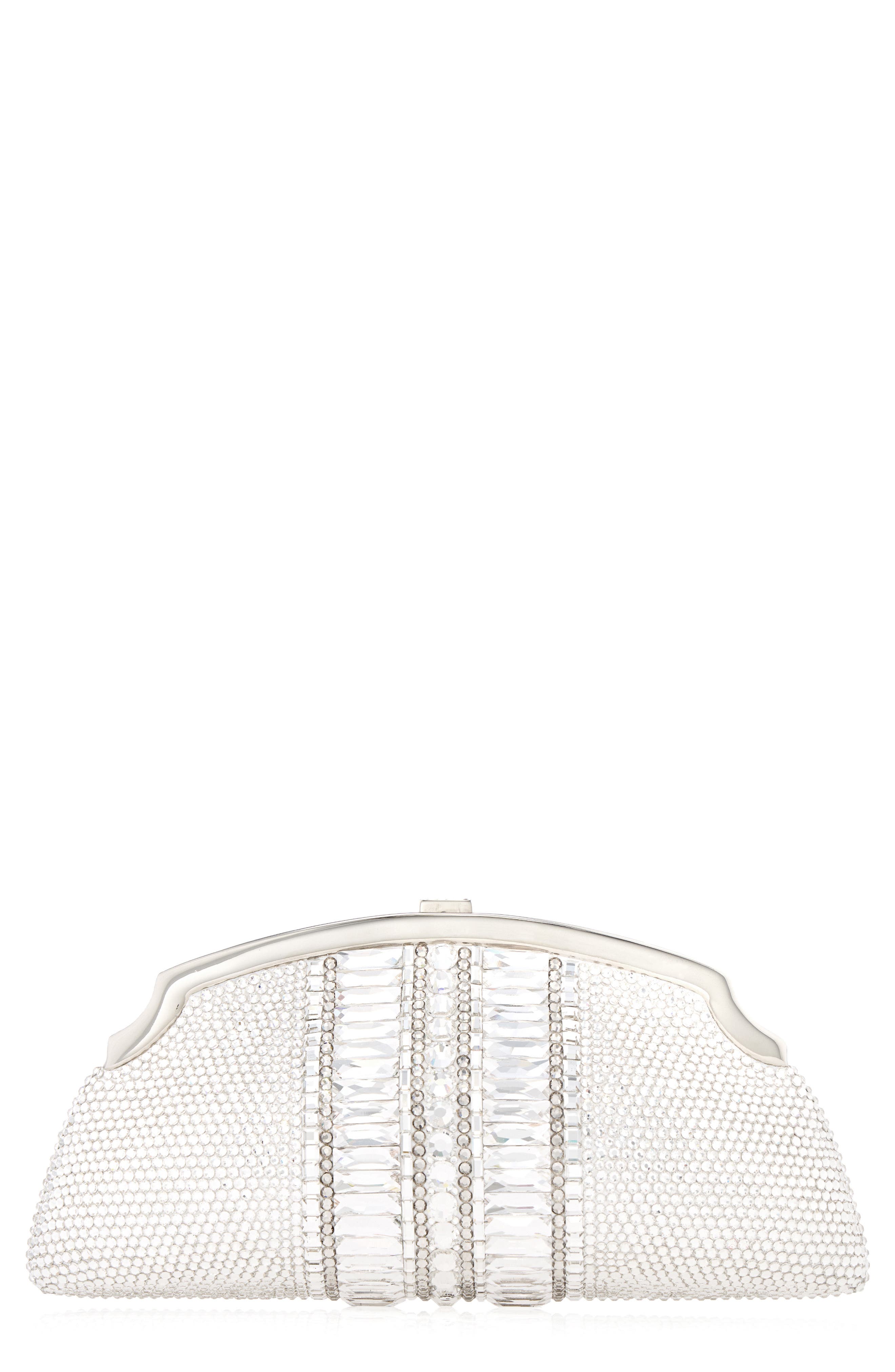 JUDITH LEIBER COUTURE Mini Venetian Crystal Embellished Clutch, Main, color, 