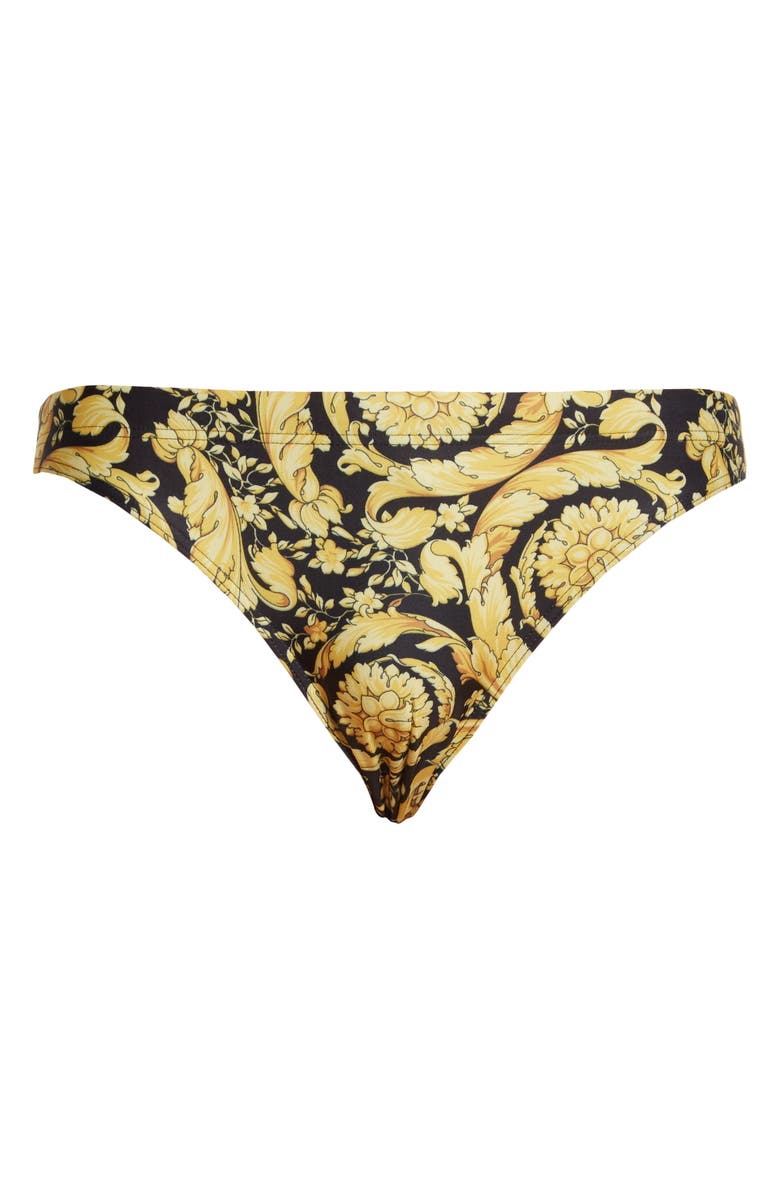 Versace Barocco Swim Briefs, Alternate, color, Black/ Gold