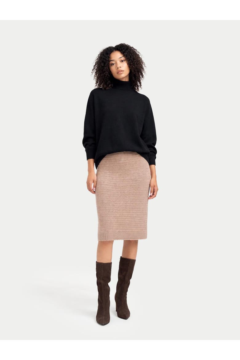 Women T-Neck Cashmere Sweater, Alternate, color, black