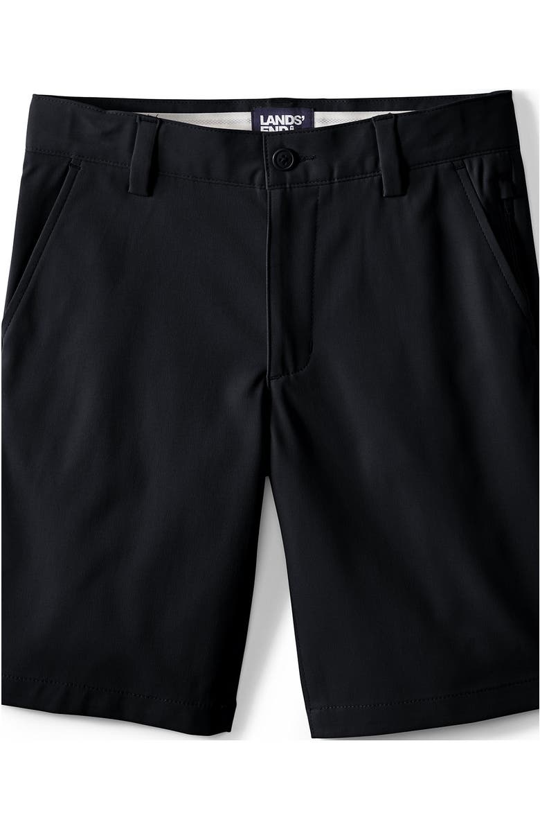 Lands' End School Uniform Boys Active Chino Shorts, Alternate, color, Black