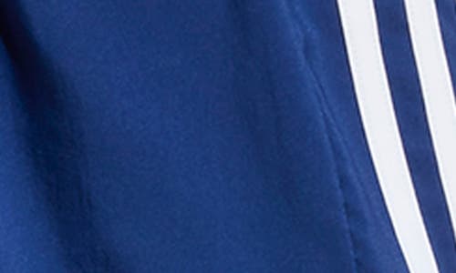 Shop Adidas Originals Adidas Pacer High Waist Recycled Polyester Shorts In Dark Blue/white