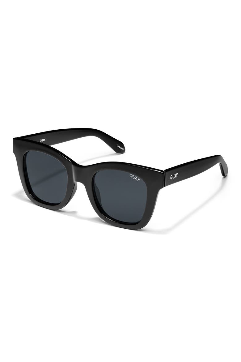 After Hours 51mm Polarized Square Sunglasses, Alternate, color, SHINY BLACK/ SMOKE