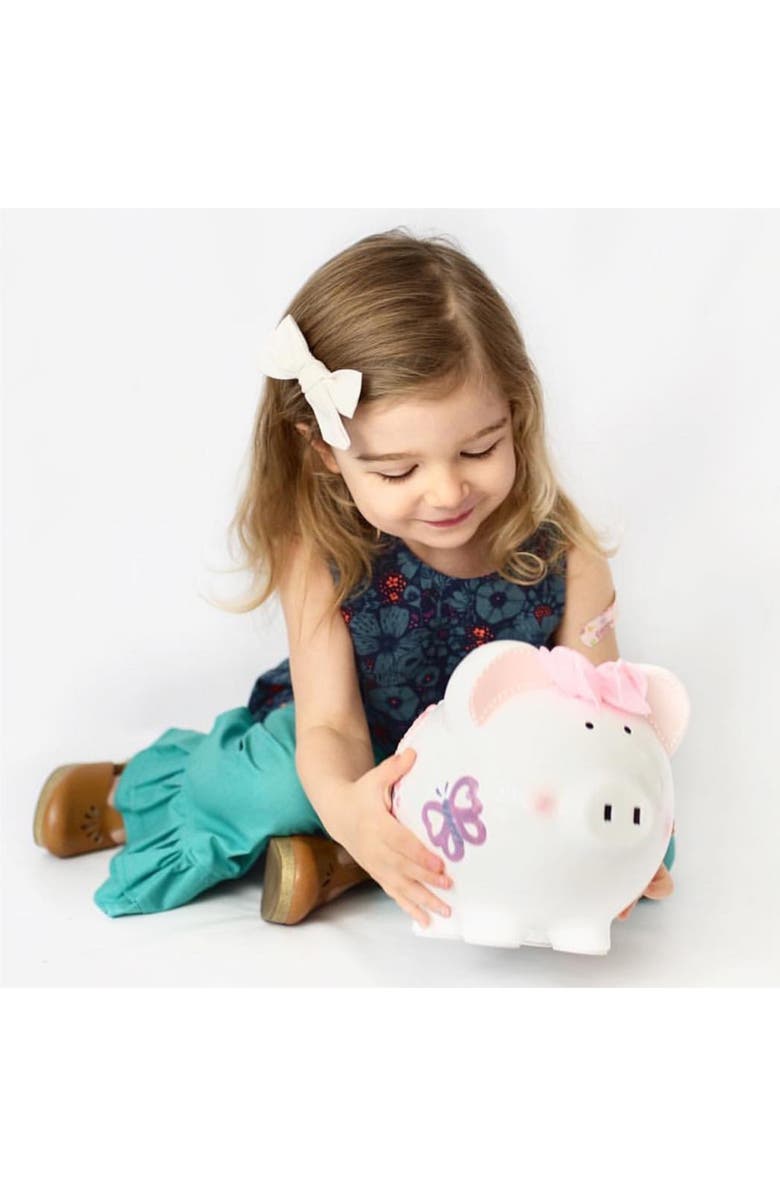 Child to Cherish Butterfly Ceramic Piggy Bank, Alternate, color,
