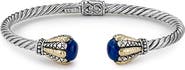 SAMUEL B. Sterling Silver & 18K Gold Twisted Cable Hinge Bangle