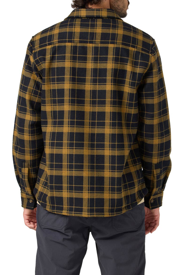 Traveler Plaid Cotton Blend Shirt Jacket, Alternate, color, DARK KHAKI