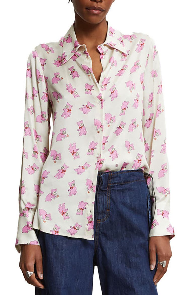 Viscose Maxi Shirt, Main, color, White
