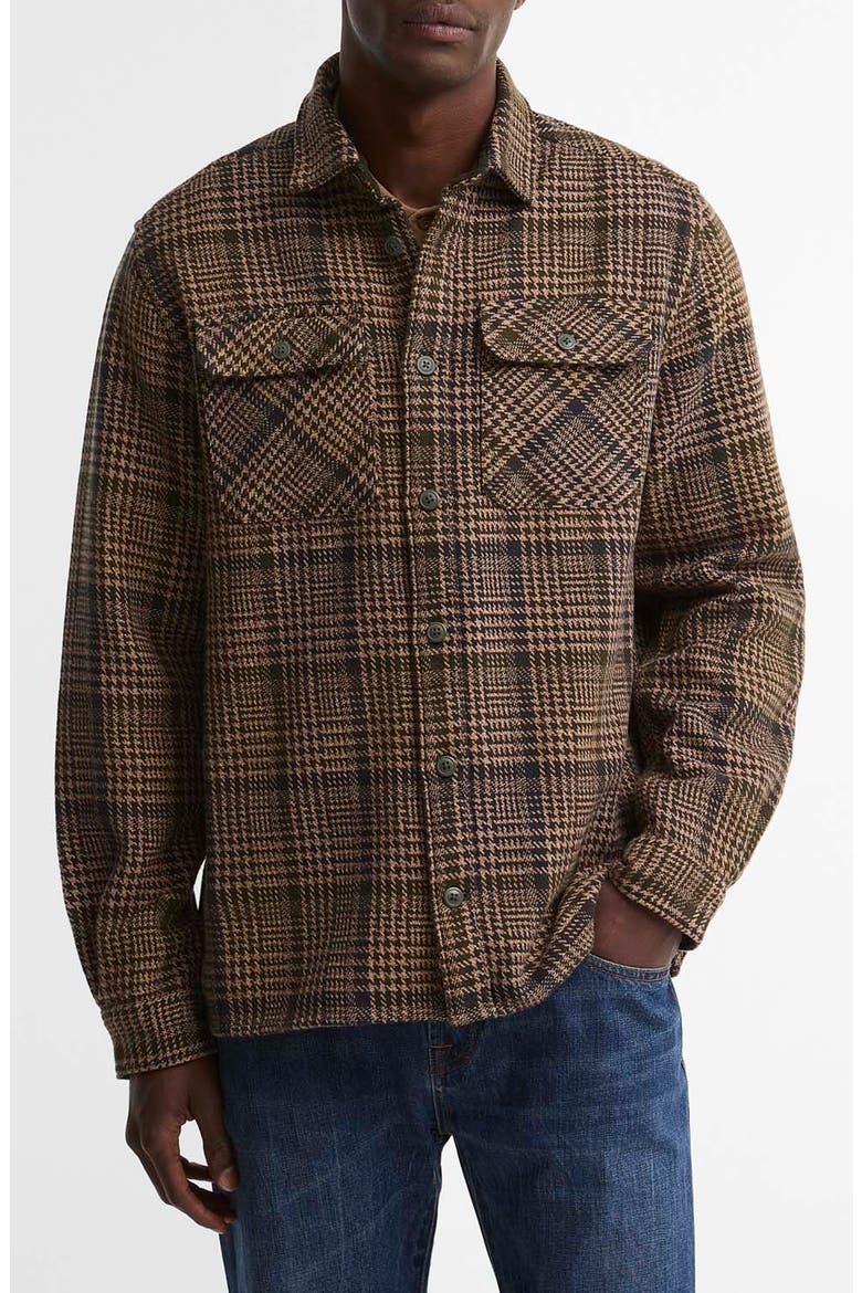 Millom Relaxed Houndstooth Shirt, Main, color, OLIVE
