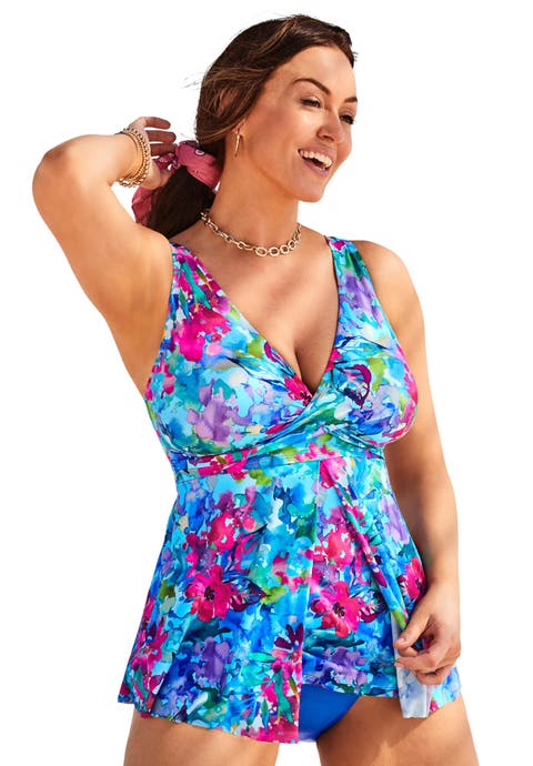 V-Neck Twist Tankini Top
