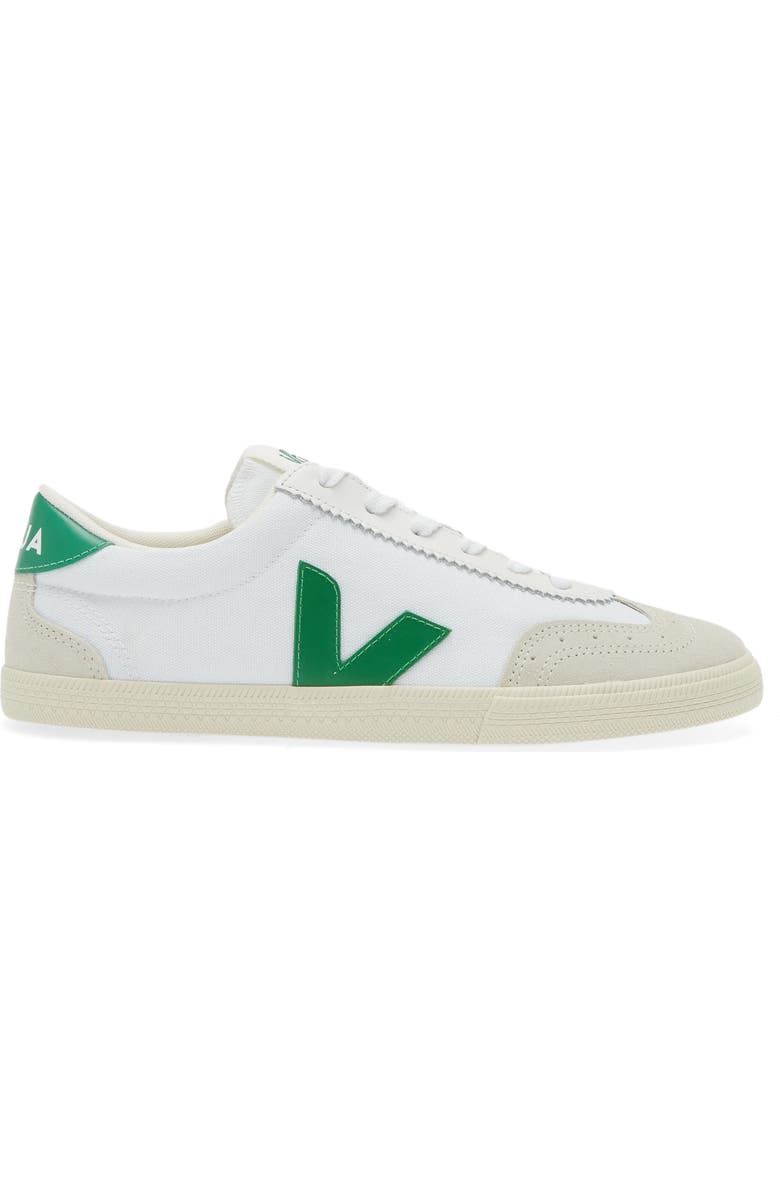 Veja Volley Canvas Sneaker, Alternate, color, White/ Emeraude