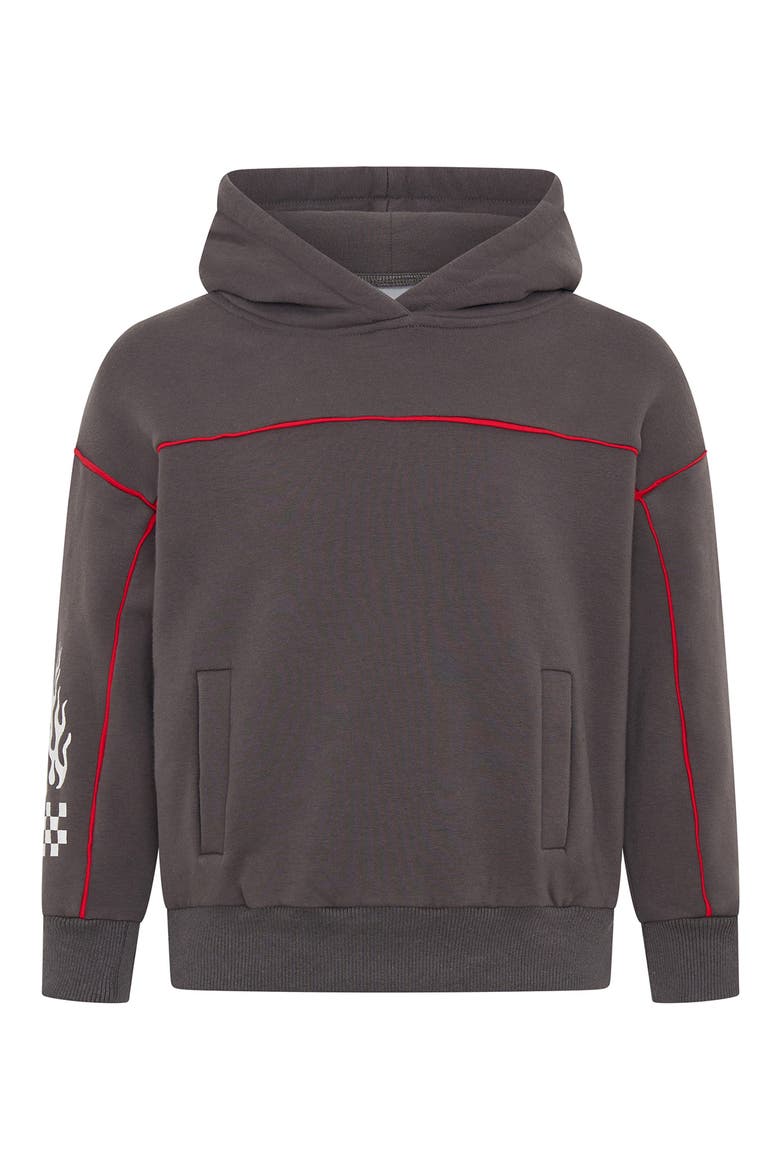 Kids' Piping Hot Hoodie, Main, color, CHARCOAL