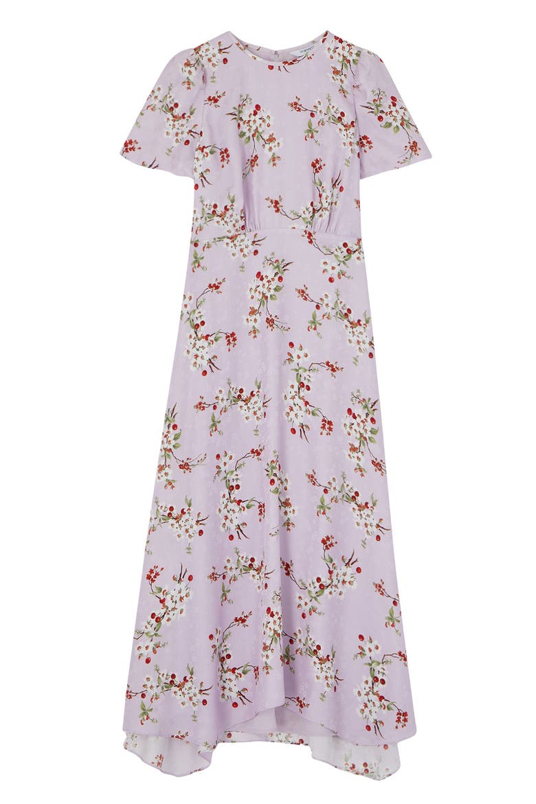 Boyd Cherry Blossom Silk Midi Dress, Alternate, color, MUL-PURPLE