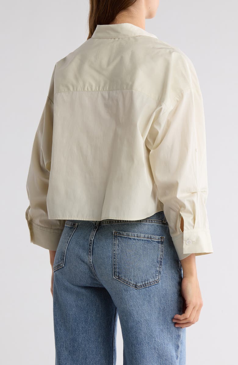 TWP Next Ex Long Sleeve Crop Button-Up Shirt, Alternate, color, 