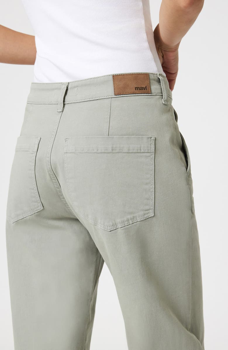 Mavi Jeans Lauren Stretch Cotton Twill Pants, Alternate, color, Lint Casual Twill