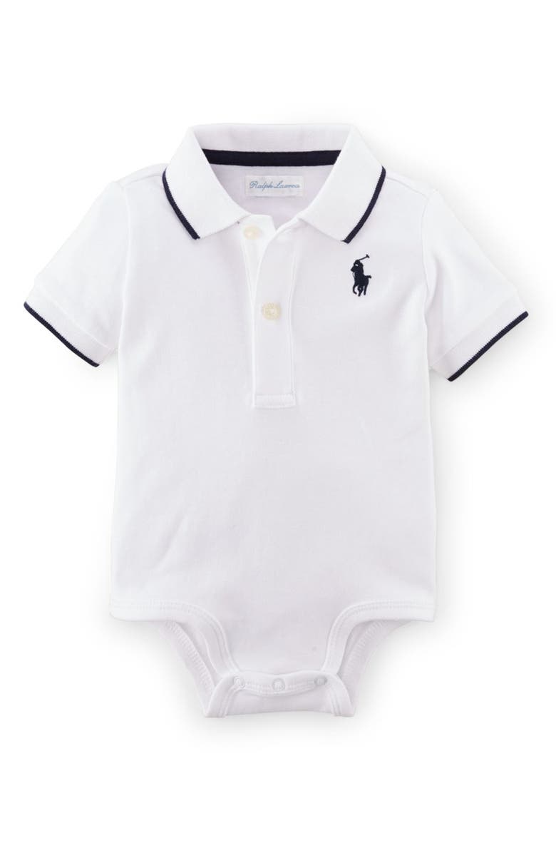 Ralph Lauren Polo Bodysuit, Main, color, 