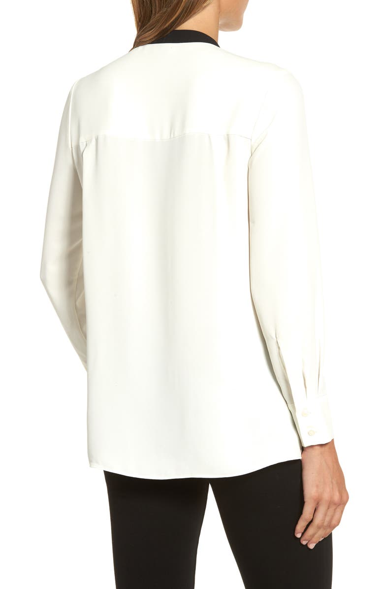 ZDNU ANNE KLEIN NEW YORK Anne Klein Bow Neck Blouse, Alternate, color,