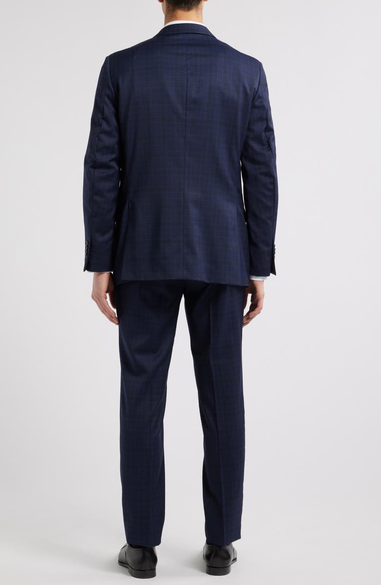 Peter Millar Hartford Classic Fit Navy Plaid Wool Suit, Alternate, color, 