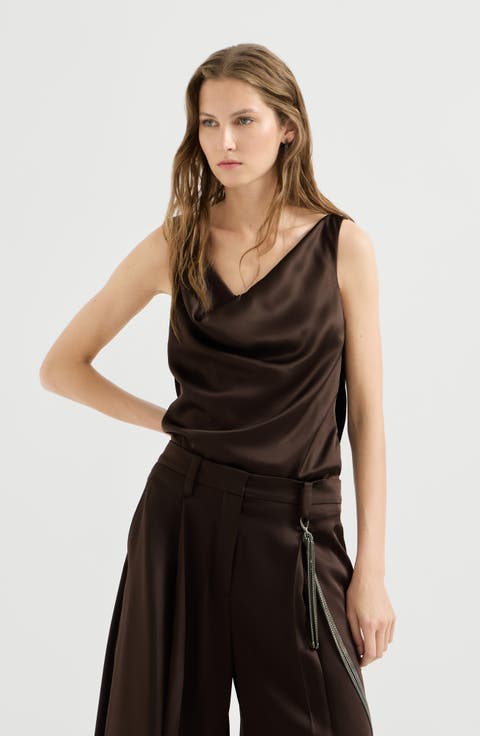 Silk satin top